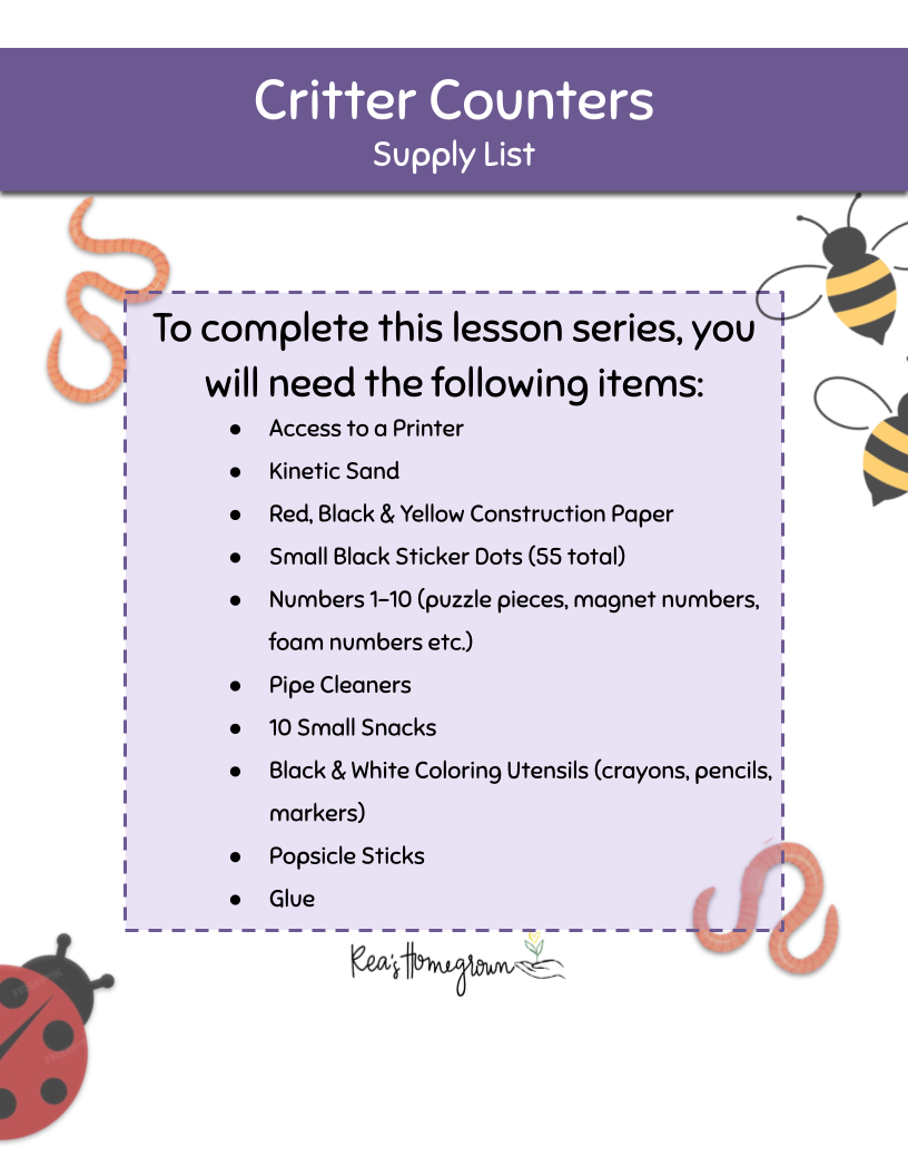 Critter Counters | An Interactive Guide to Learning Numbers