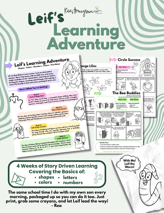 Leif's Learning Adventure | 4 Weeks of Story-Based Preschool Lessons